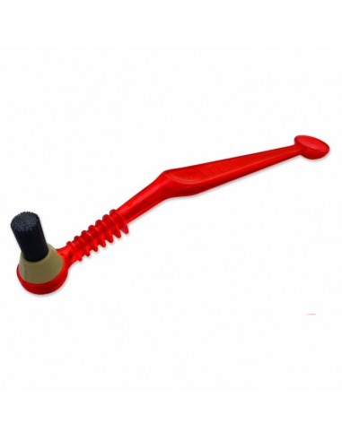 PALLO TRANSPARENT COFFEE TOOL GROUP HEAD CLEANING BRUSH - CHERRY