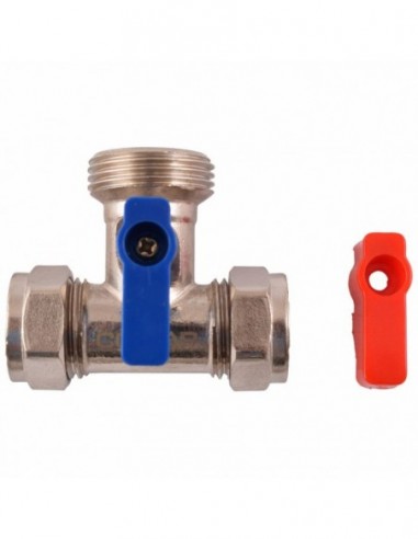 WASH MACH TEE VALVE 15MM COMPRESS.