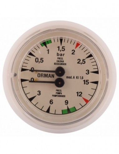 LAVAZZA ROUND DUAL PRESSURE GAUGE -...