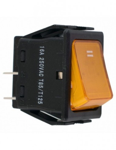 ORANGE ROCKER SWITCH 250V