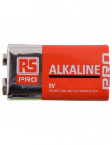 RS PRO ALKALINE 9V BATTERY 9V PP3