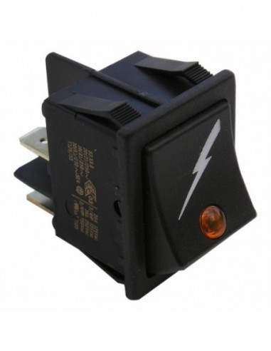 ROCKER SWITCH 30X22MM YELLOW 2 -POLES...