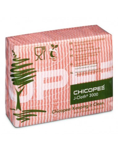 CHICOPEE J-CLOTH 3000 - FOLDED RED (PACK OF 50)