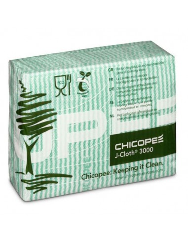 CHICOPEE J-CLOTH 3000 - FOLDED GREEN (PACK OF 50)