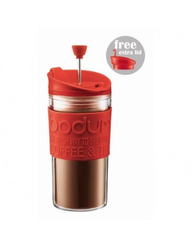 BODUM TRAVEL PRESS SET COFFEE MAKER WITH EXTRA LID