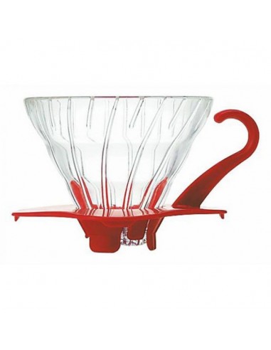 HARIO GLASS COFFEE DRIPPER V60 01 RED