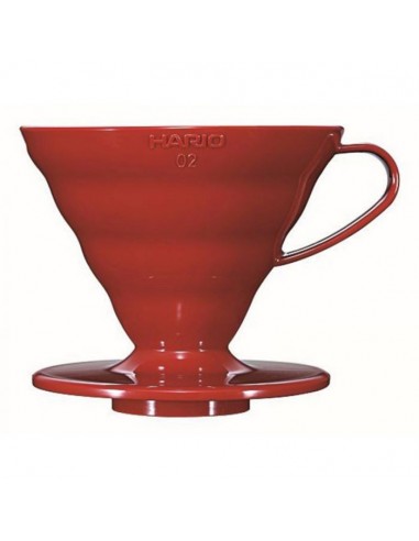 HARIO COFFEE DRIPPER V60 02 RED PLASTIC