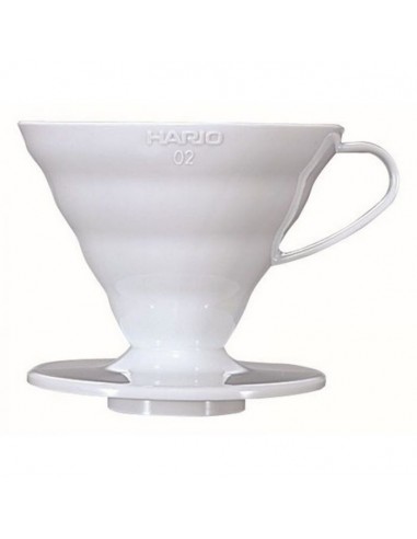 HARIO COFFEE DRIPPER V60 02 WHITE PLASTIC