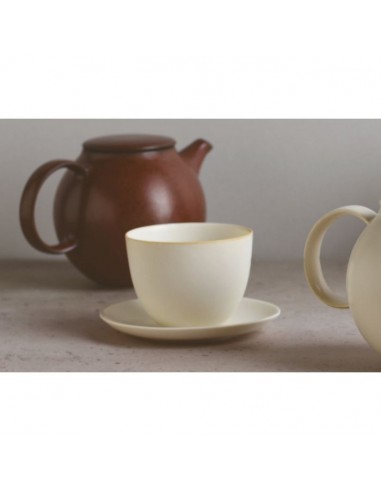 KINTO PEBBLE CUP AND SAUCER WHITE