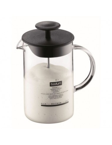 BODUM LATTE MILK FROTHER WITH GLASS HANDLE